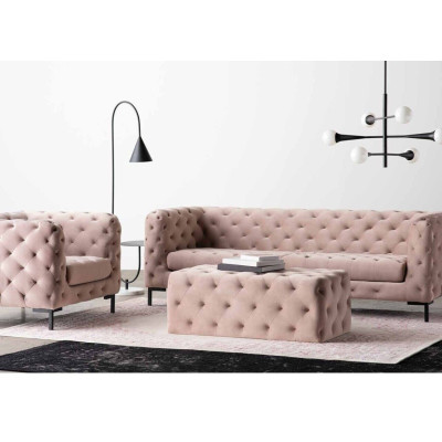 Canapé Chesterfield Canapé Tissu en cuir Canapés Suite 3 places
