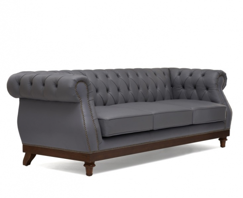 Chesterfield Canapé Canapé Tapisserie Canapés en Cuir Tissu Tapisserie Suite