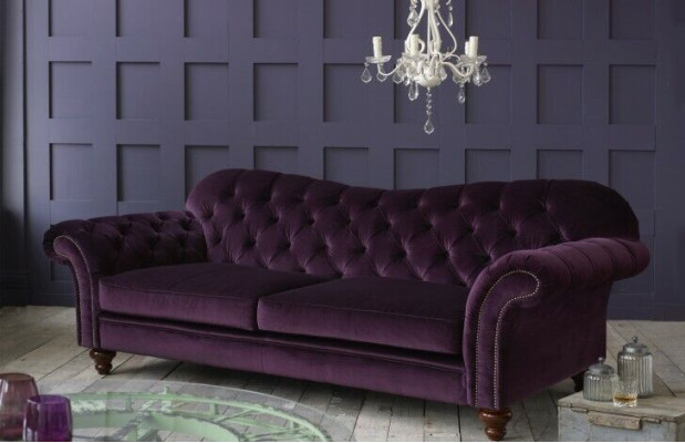 Canapé de salon Chesterfield de luxe Marron Canapé Siège Tissu Canapés neufs