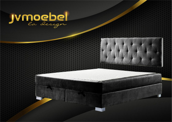 Lit Box Spring de luxe Lits Chambre Double Mobilier Tissu 140 160 180 x 200cm
