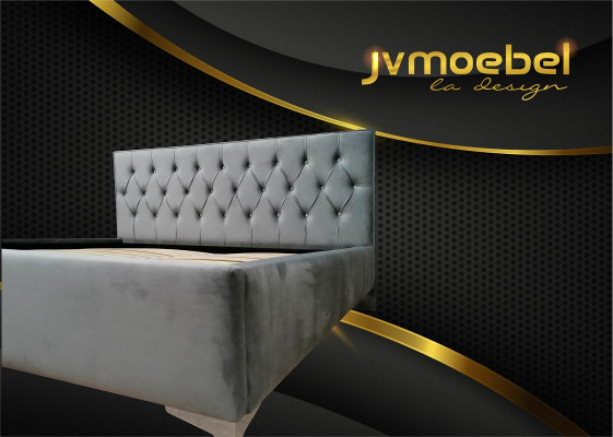 Chesterfield Textile Bettbezug Design 140x200 Doppelbett Betten Bettgestell