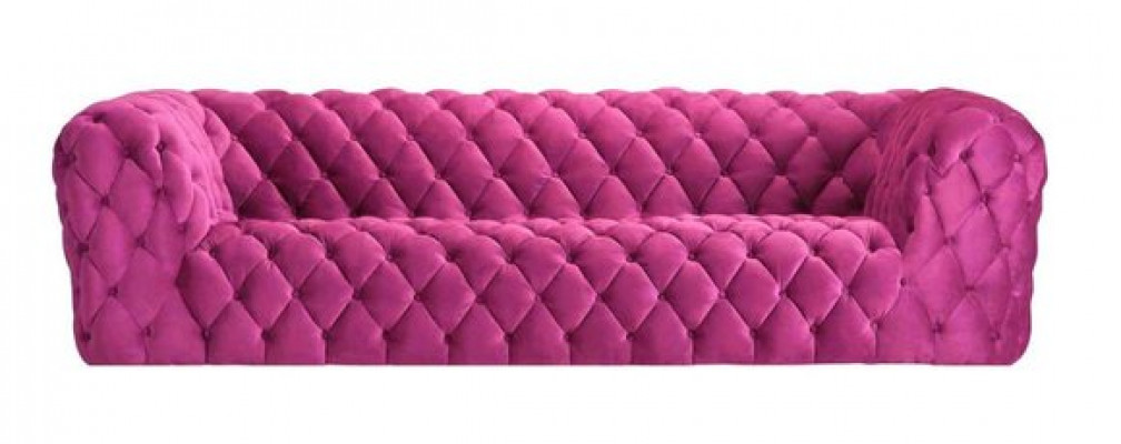 Rose Xxl Grand canapé Chesterfield Chesterfield Tissu de revêtement Canapés Quatre places 250cm neuf