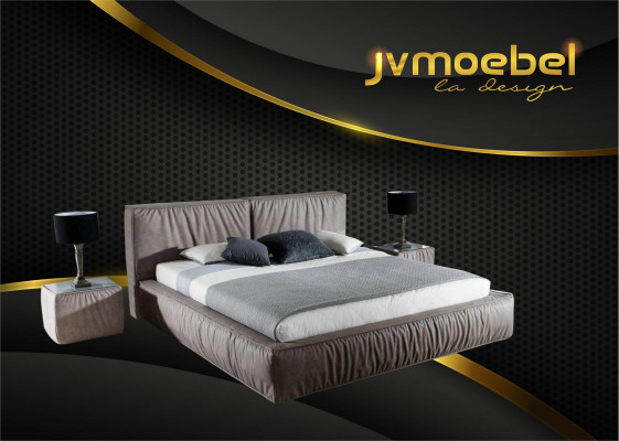 Lit de designer de luxe pour la chambre Mobilier en velours Lits en tissu textile nouveau