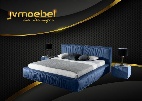 Lit de designer de luxe pour la chambre Mobilier en velours Lits en tissu textile nouveau