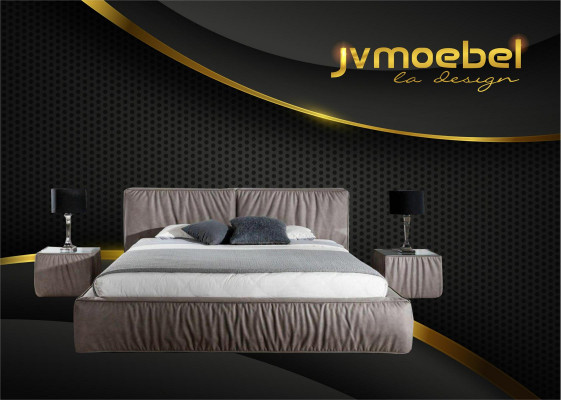 Lit de designer de luxe pour la chambre Mobilier en velours Lits en tissu textile nouveau