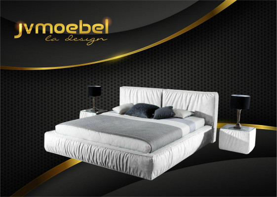 Lit de designer de luxe pour la chambre Mobilier en velours Lits en tissu textile nouveau