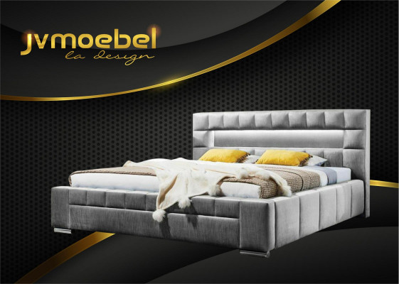 Lit comprenant un éclairage LED Conception de chambre à coucher Mobilier de lit Lits modernes Luxe Double