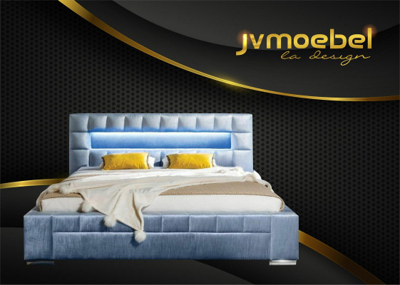 Lit comprenant un éclairage LED Conception de chambre à coucher Mobilier de lit Lits modernes Luxe Double