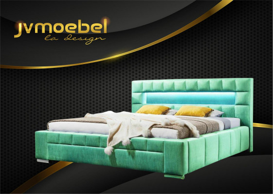 Lit comprenant un éclairage LED Conception de chambre à coucher Mobilier de lit Lits modernes Luxe Double
