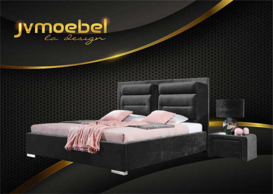 Lit double en tissu de design de luxe à ressorts tapissiers Boîte verte Hôtel Lits Chambre Mobilier