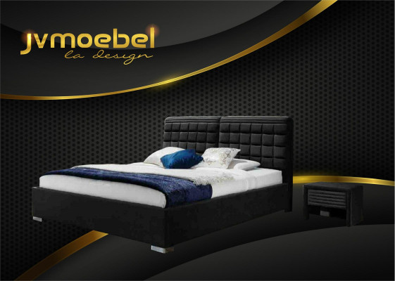 Lit boxspring de luxe Design Tissu Lits d'hôtel Chambre à coucher Mobilier double
