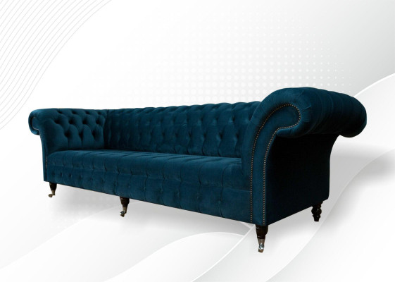 Canapé design Chesterfield Rembourrage Moderne Tissu Textile Canapés 4 Places Sommeil