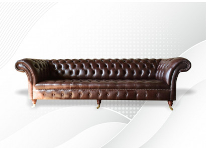 Canapés Chesterfield Tapisserie Design XXL Canapé de Luxe 4 Places Canapés en Cuir