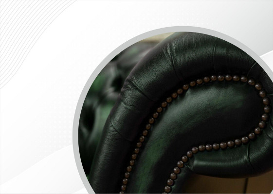 Canapé trois places 3 places Chesterfield neuf Canapés Antique Vert Rembourrage Sofas neuf