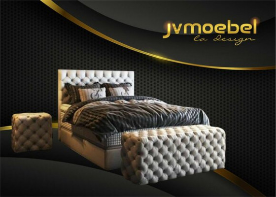 Lit Boxspring de luxe Chambre à coucher Lits Design Meubles Velvet Matelas Complet