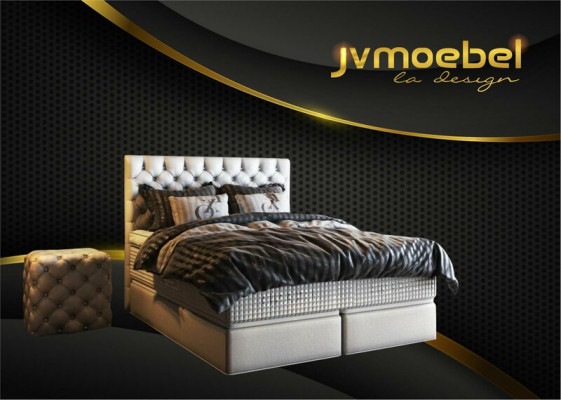 Lit Boxspring de luxe Chambre à coucher Lits Design Meubles Velvet Matelas Complet