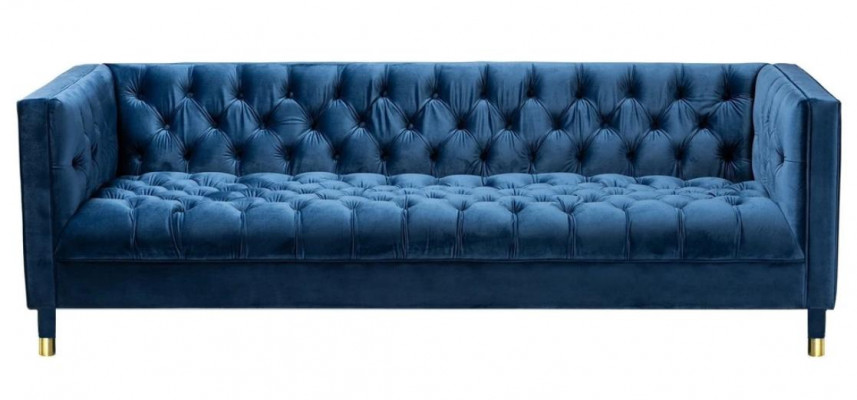 Bleu e Chesterfield Tissu Design Moderne Créatif Nouveau Canapé de Salon en Tissu