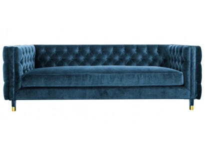 Luxe Bleu et Chesterfield Velours Trois Places Meubles d'Ameublement de Luxe pour Hôtel Salon Pratique