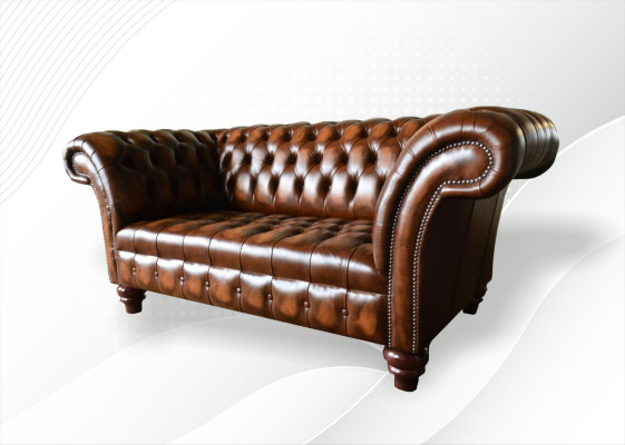 Design Canapé Chesterfield 2 places Canapé brun Tapisserie Canapés Canapé de salon nouveau