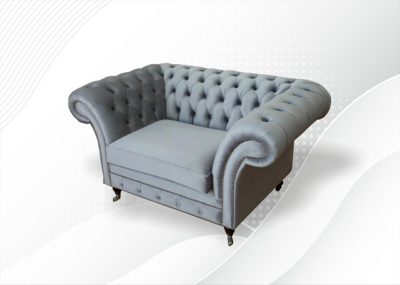 Conception Chesterfield Tissu Canapé Fauteuil 1,5-places Tissu Canapés Salon Club nouveau