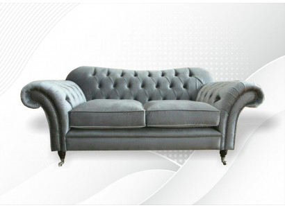 Canapé Chesterfield en textile 2 places Canapé de luxe Canapé Rembourrage Canapés en tissu Design Canapés neufs