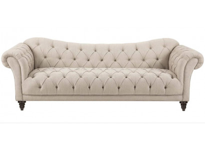 Canapé beige avec des boutons Chesterfield Canapé Canapé Sièges de rembourrage Canapés Canapés Luxe neufs