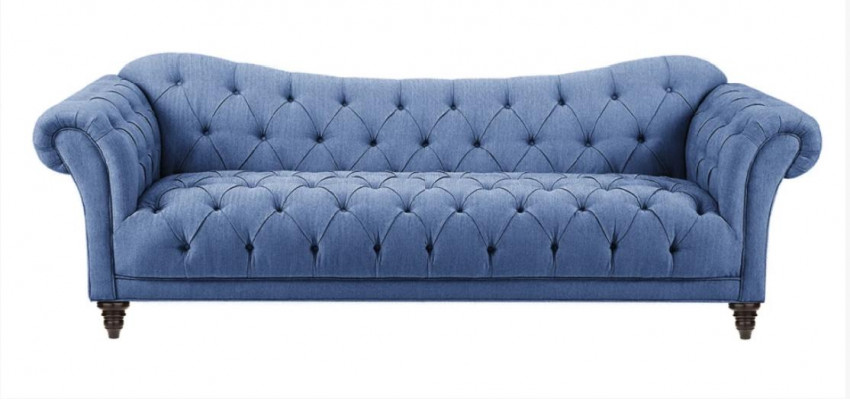 Canapé beige avec des boutons Chesterfield Canapé Canapé Sièges de rembourrage Canapés Canapés Luxe neufs