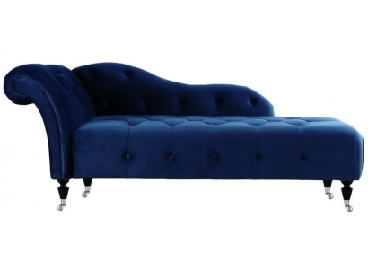 Élégant Chesterfield avec boutons velours chaise longue causeuse longue