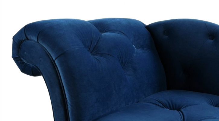 Élégant Chesterfield avec boutons velours chaise longue causeuse longue