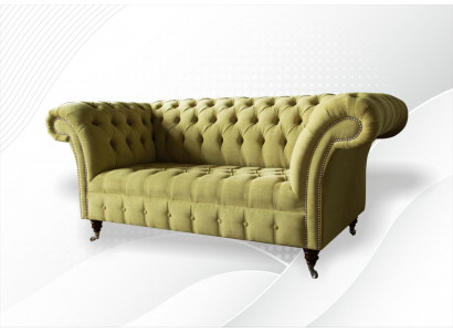 Canapé 2 places Canapé rembourré Canapés Chesterfield Salon Design Tissu Nouveau