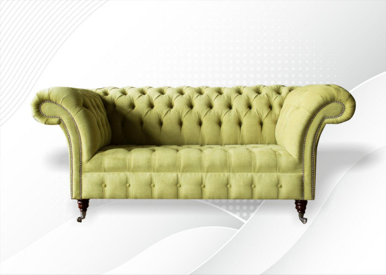 Canapé 2 places Canapé rembourré Canapés Chesterfield Salon Design Tissu Nouveau