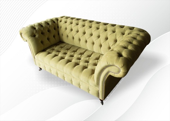 Canapé 2 places Canapé rembourré Canapés Chesterfield Salon Design Tissu Nouveau