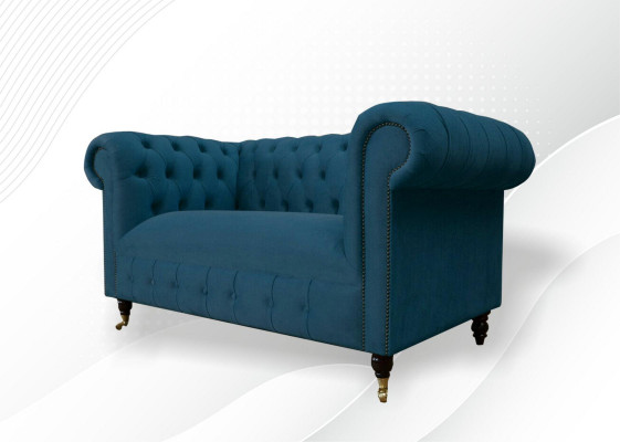 Canapé 2 places Assise Chesterfield Classic Bleu Canapés Canapés Tapisserie