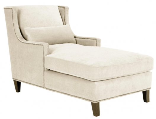 Chaise longue Chaises longues Meubles Ottoman Salon Design Canapé Beige Tissu Longueuil