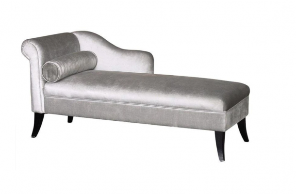 Chaise longue Meubles créatifs Salon Design moderne Canapé Tissu Argent