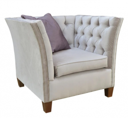 Fauteuil en tissu gris clair Creative Furniture nouveauté Salon Moderne