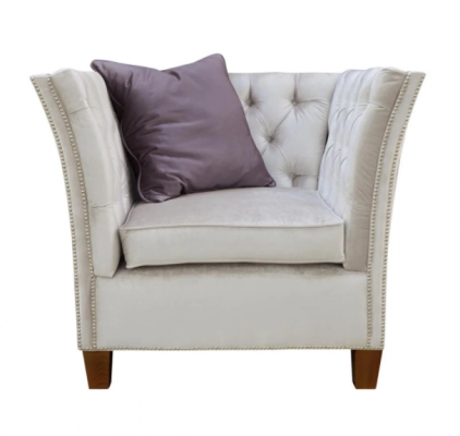 Fauteuil en tissu gris clair Creative Furniture nouveauté Salon Moderne