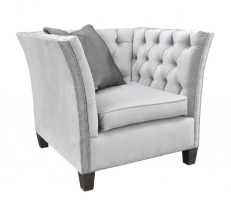 Fauteuil en tissu gris clair Creative Furniture nouveauté Salon Moderne