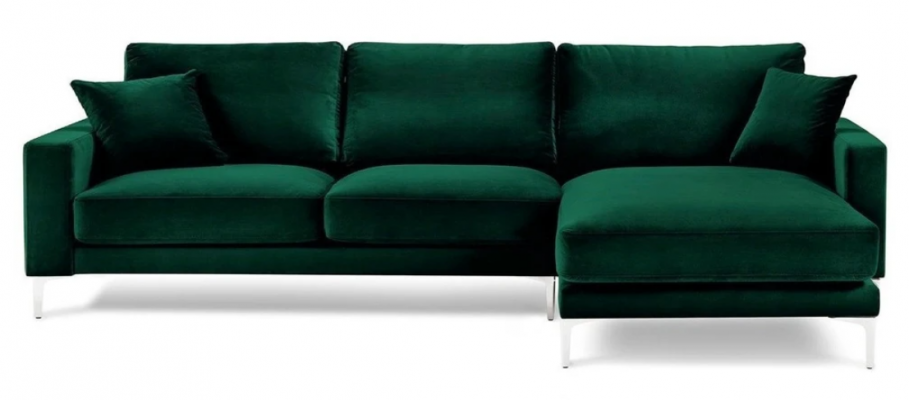 Canapé Loft Canapé d'angle de luxe Canapé d'angle Mobilier Ensemble de coins Canapés en velours Canapés de salon verts