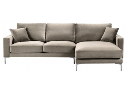 Canapé d'angle beige Tissu Salon Design Canapés Rembourrage Canapé Sofas Ensemble d'angle neuf