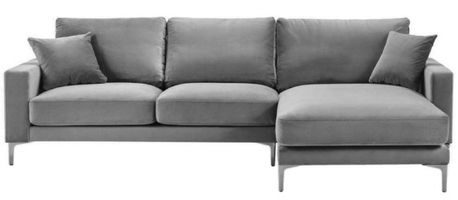Sofa d'angle pour salon en tissu textile gris xxl Big Creative Furniture Chesterfield Sofas