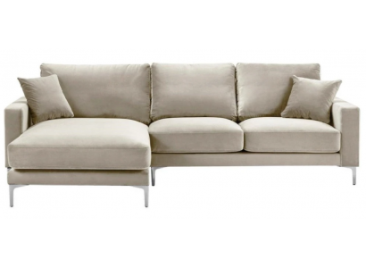 Canapé loft Canapé d'angle de luxe Mobilier Ensemble de coins Canapés en velours Beige Salons