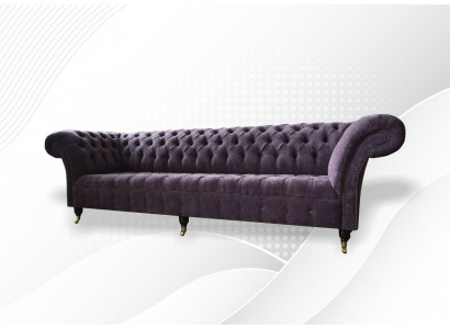 Canapé canapé 4 places Design Rembourrage Moderne Tissu Chesterfield Nouveaux canapés