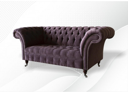 Chesterfield canapé sofa tissu canapé classique 2 places Velours Deux places