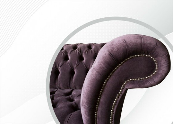 Chesterfield canapé sofa tissu canapé classique 2 places Velours Deux places
