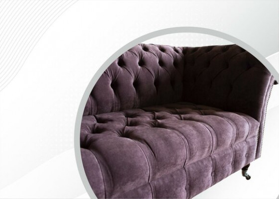 Chesterfield canapé sofa tissu canapé classique 2 places Velours Deux places