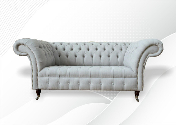 Chesterfield 2 places Salon Canapé Canapé Tissu Textile Ensemble Nouveau