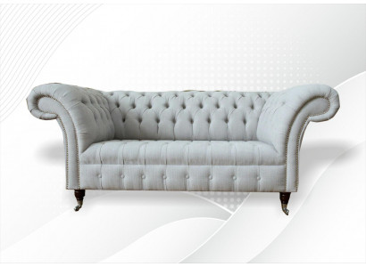 Chesterfield 2 places Salon Canapé Canapé Tissu Textile Ensemble Nouveau