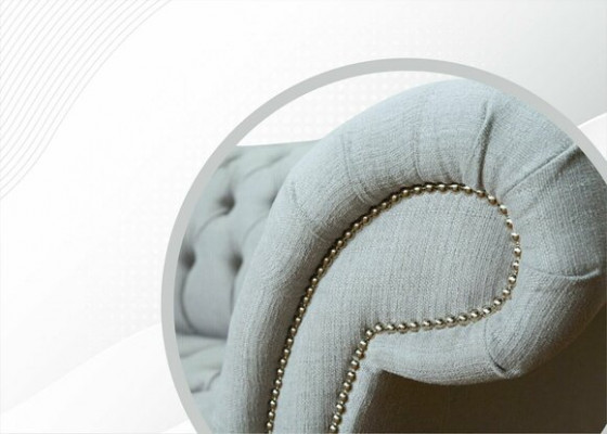 Chesterfield 2 places Salon Canapé Canapé Tissu Textile Ensemble Nouveau