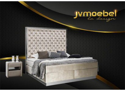 Lits complet Boxspring de luxe Design de lit en acier inoxydable.
